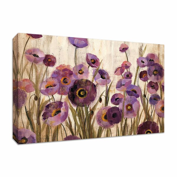 Winston Porter 'Pink and Purple Flowers' Framed Acrylic Painting Print ...