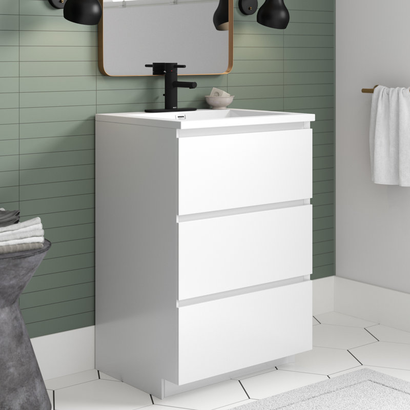 Chantell Free Standing 24 Single Bathroom Vanity Set Reviews Allmodern