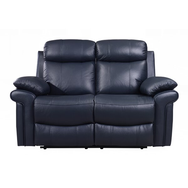 Asbury Leather Reclining Loveseat By Red Barrel Studio