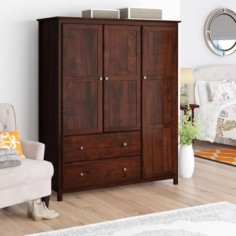 Grain Wood Furniture Shaker Wardrobe Armoire Reviews Wayfair