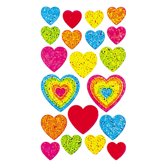 Jillson & Roberts Prismatic Bulk Roll Assorted Heart Sticker Wayfair