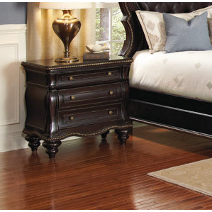 Glam Style 3 Drawer Nightstand by Avalon Furniture
