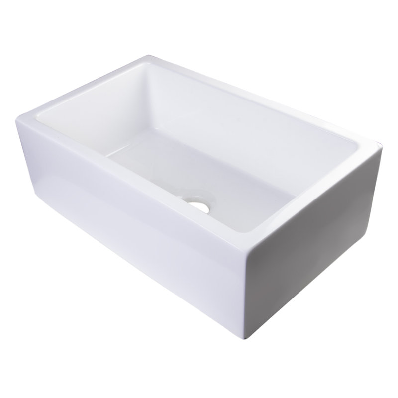 Alfi Brand 30 L X 18 W Thick Wall Fireclay Single Bowl Farmhouse Ab3018sb W 30 L X 18 Thick Wall Fireclay Single Bowl Farmhouse Kitchen Sink