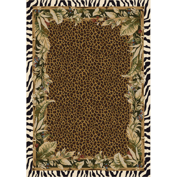 Signature Jungle Safari Emerald Area Rug by Milliken