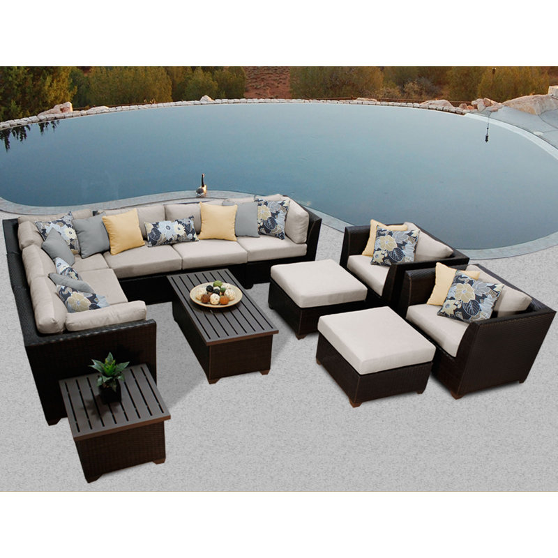 Sol 72 Outdoor Tegan 12 Piece Sectional Seating Group with Cushions