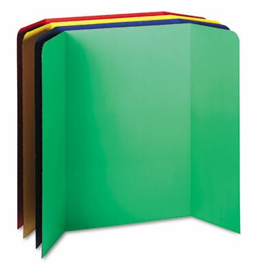 Tri-Fold Presentation Boards, 48 x 36, Assorted Colors, Four Boards by Pacon Corporation
