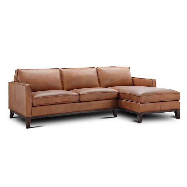 Whitson Leather Right Hand Facing Sectional By Foundry Select