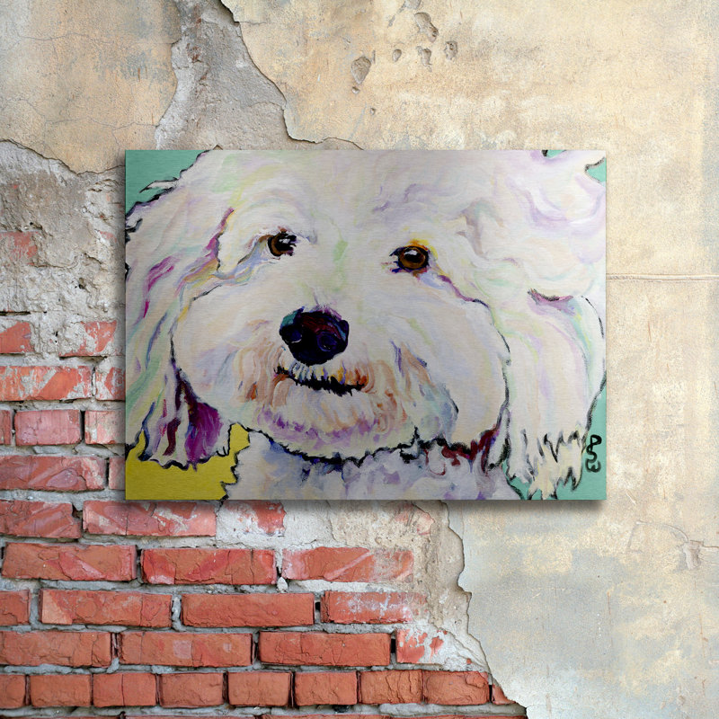 Trademark Art Buttons By Pat Saunders White Painting Print On