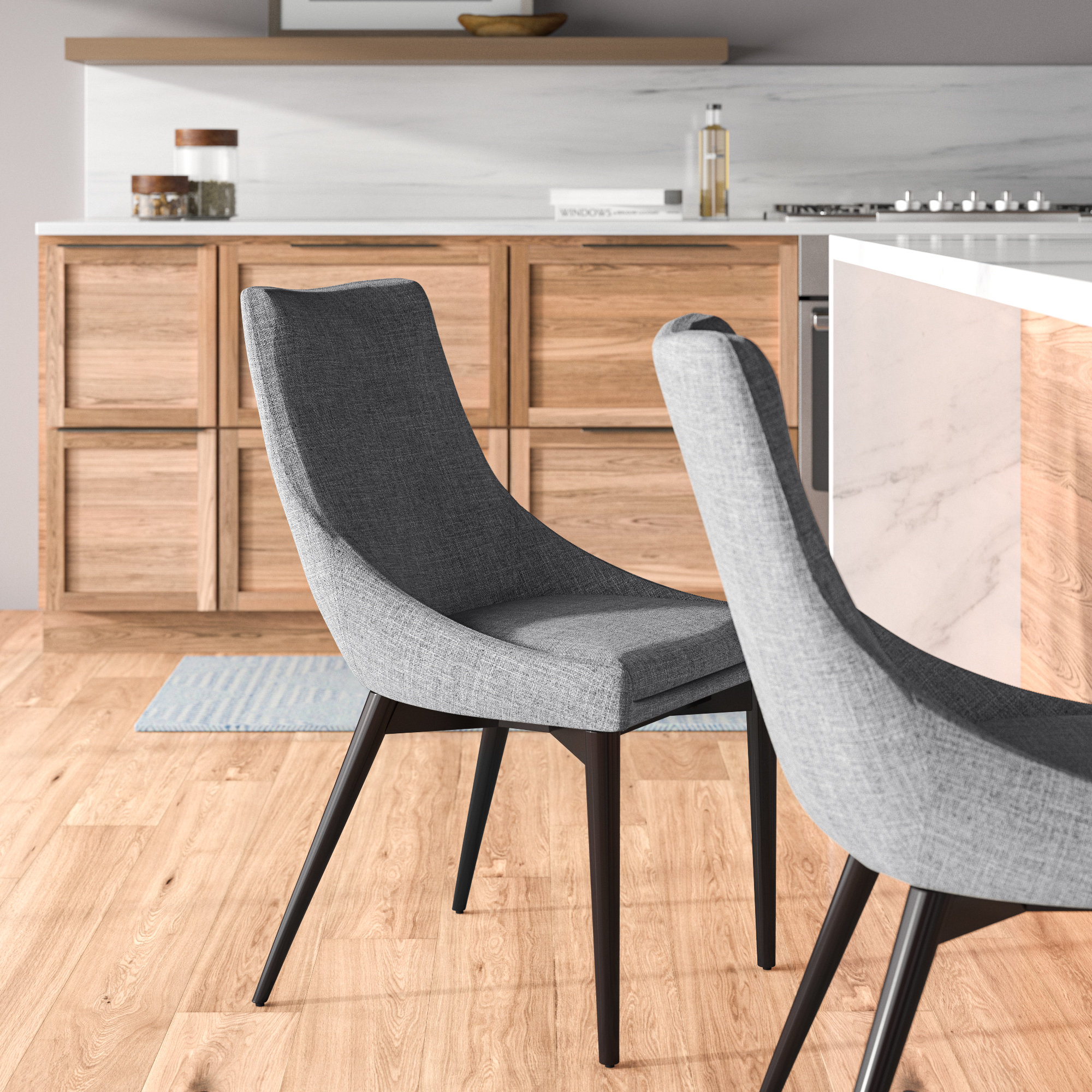 Cade Linen Upholstered Dining Chair Reviews Allmodern Cade Linen Upholstered Dining Chair