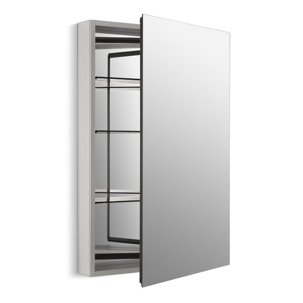 Catalan 24-1/8 x 36 Aluminum Single-Door Medicine Cabinet with 170 Degree Hinge by Kohler