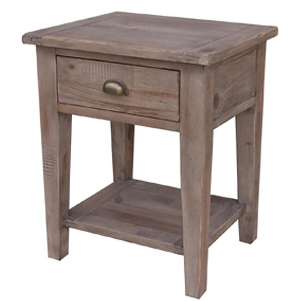 Zolotas Solid Wood 4 Legs End Table With Storage By Gracie Oaks