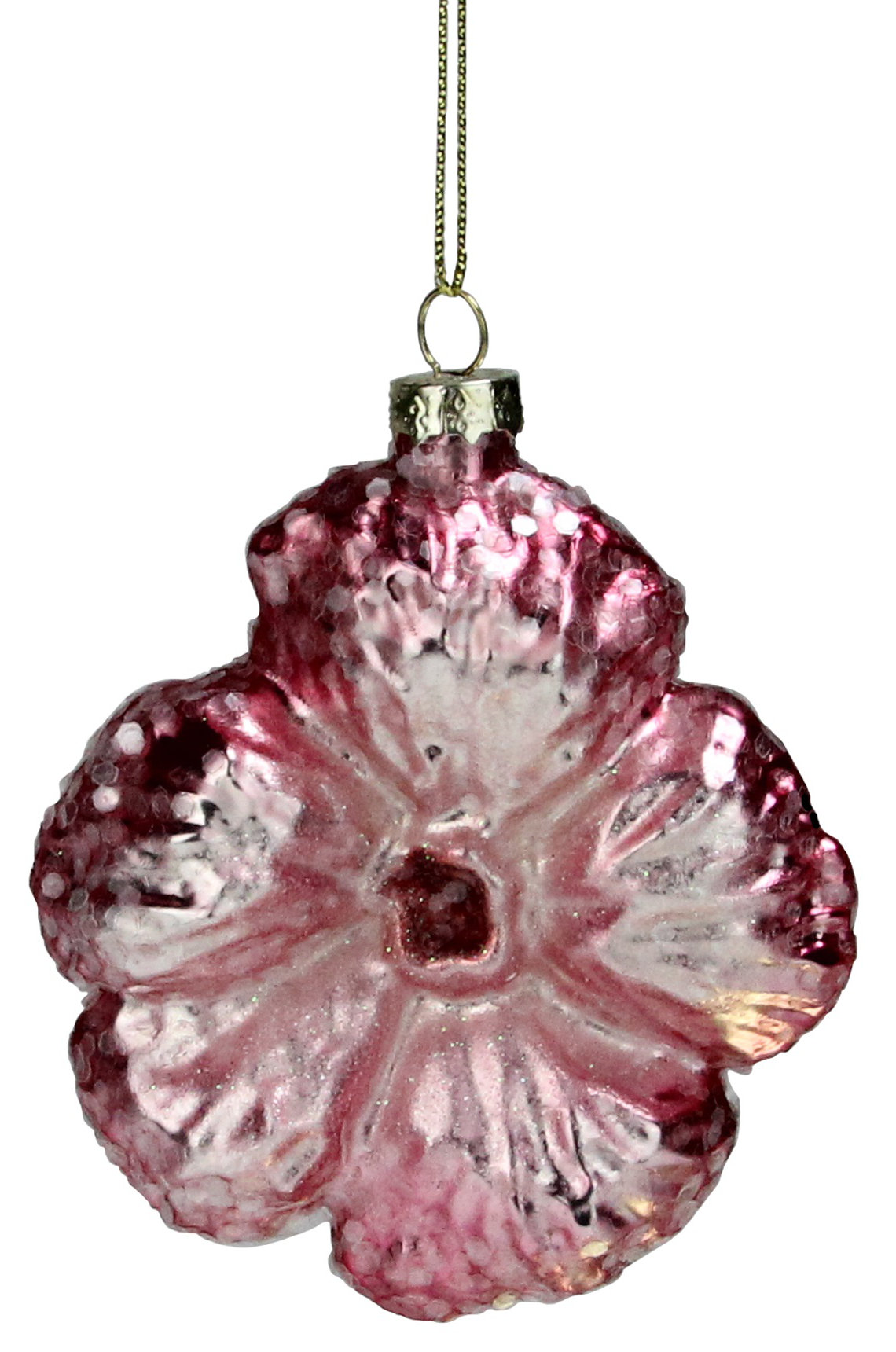Northlight 3 5 Light Pink Glass Flower Christmas Ornament Wayfair
