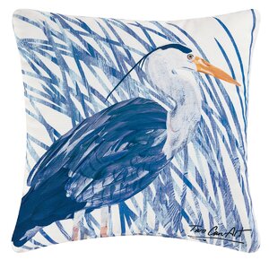 Heron Indoor/Outdoor Throw Pillow