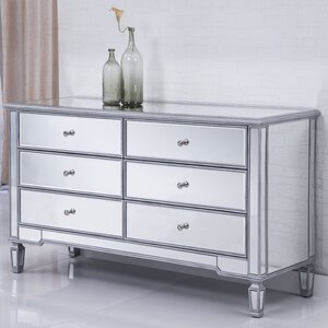 Emerita 6 Drawer Wood Double Dresser