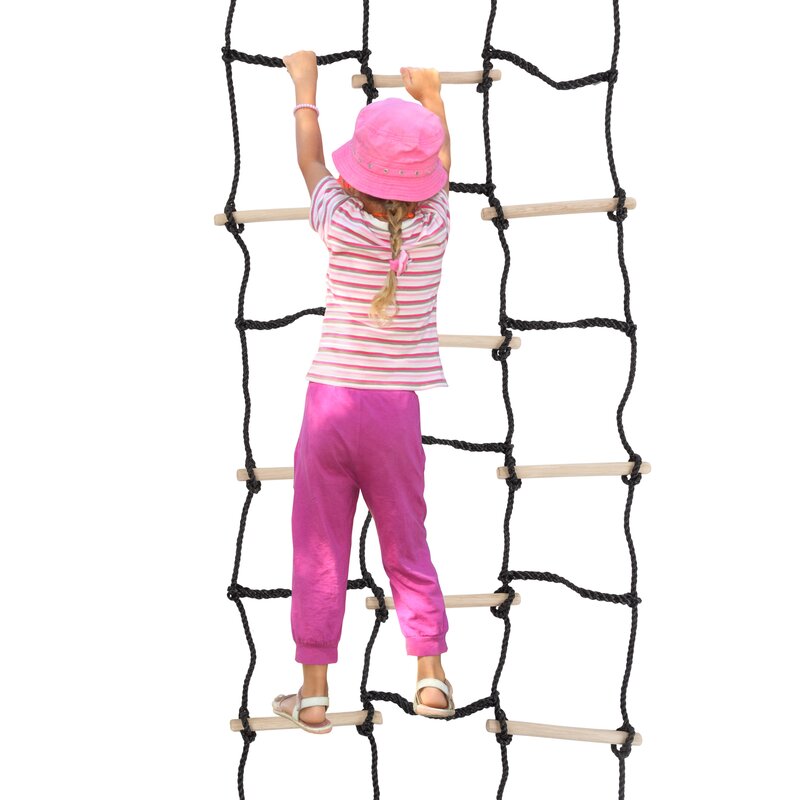 Playground Climbing Net Nylon Rainbow Climbing Frame Net Warrior Cargo Net Indoor Outdoor Treehouse Kids Playing Ninja Climbing Net