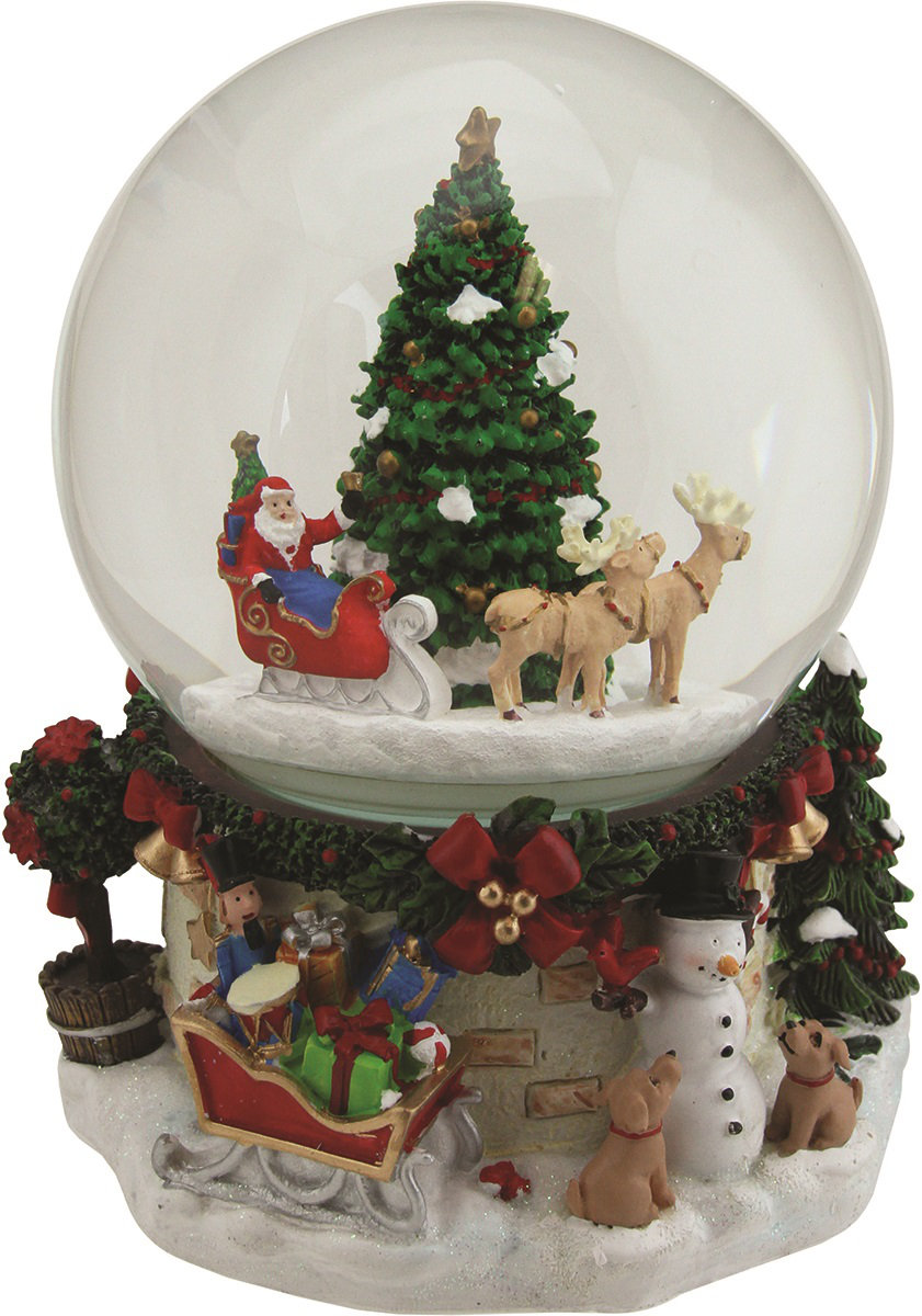 the holiday aisle musical and animated santa on sleigh with christmas tree rotating water globe reviews wayfair - Musical Animated Christmas Decorations the holiday aisle musical and animated santa on sleigh with christmas tree rotating water globe reviews wayfair - Musical Animated Christmas Decorations