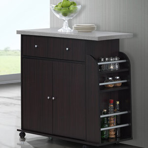 Stockbridge Kitchen Island with Spice Rack and Towel Rack
