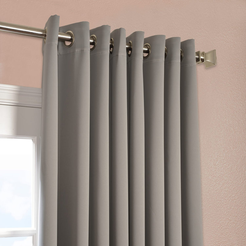 Legault Double Wide Solid Color Blackout Thermal Grommet Curtain