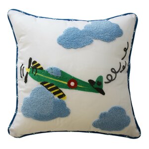 In The Clouds Airplane Throw Pillow