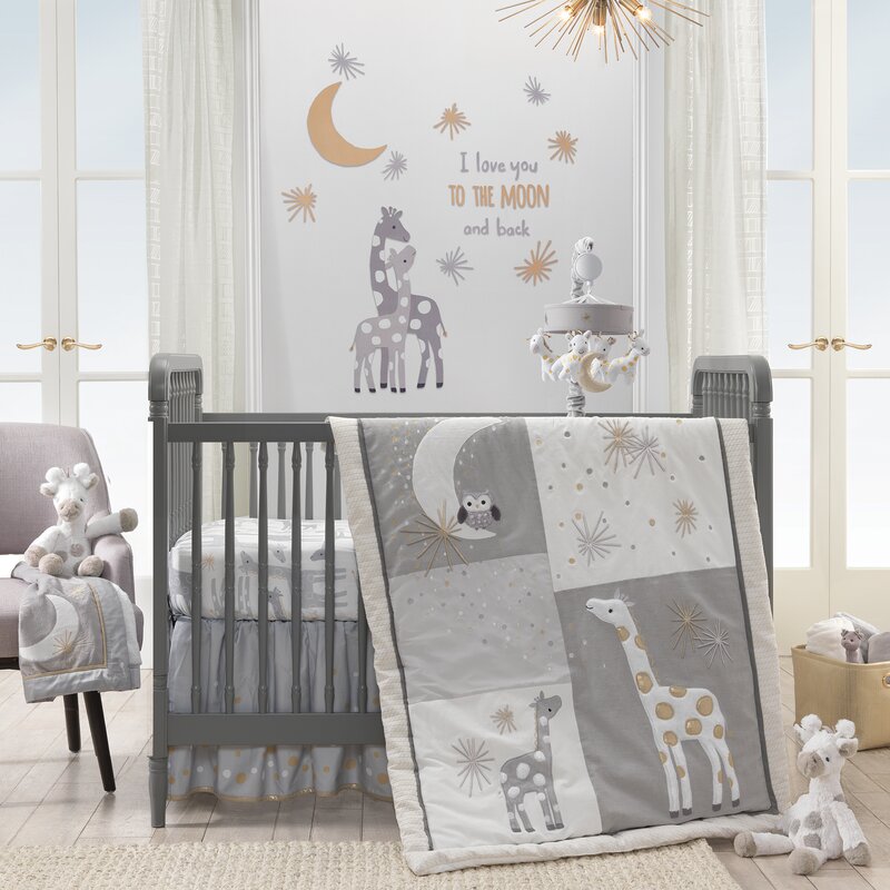 love you to the moon and back crib set