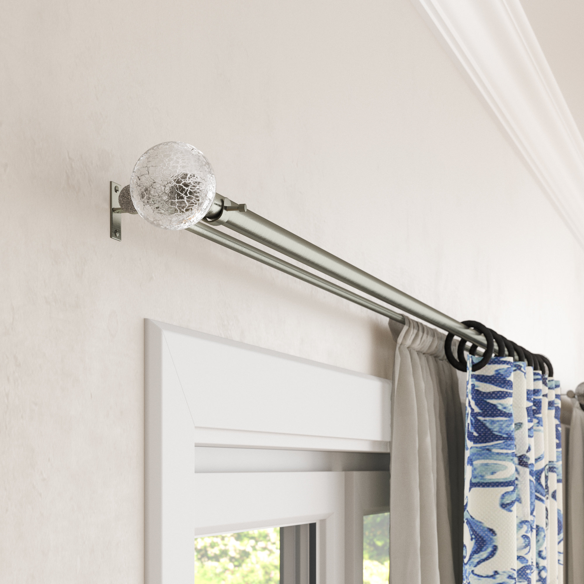 Three Posts Sheena Double Curtain Rod And Hardware Set Reviews Three Posts Sheena Double Curtain Rod