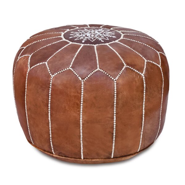 Perfect Home Ottoman Footrest Leather Pouf Round Ottoman Leather Pouf Gray Leather Pouf Moroccan Pouf Ottoman by BeldiNest 
