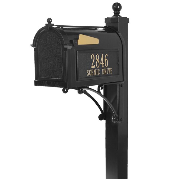 Deluxe Package Post Mounted Mailbox by Whitehall Products