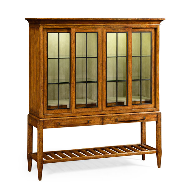 Glazed Double Lighted China Cabinet By Jonathan Charles Fine Furniture 2019 Sale