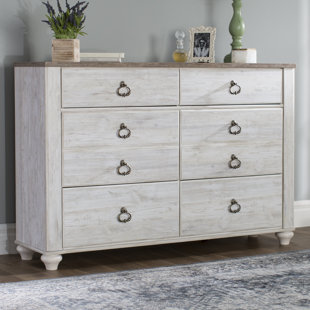 Farmhouse Rustic Dressers Birch Lane Naples 6 Drawer Double Dresser