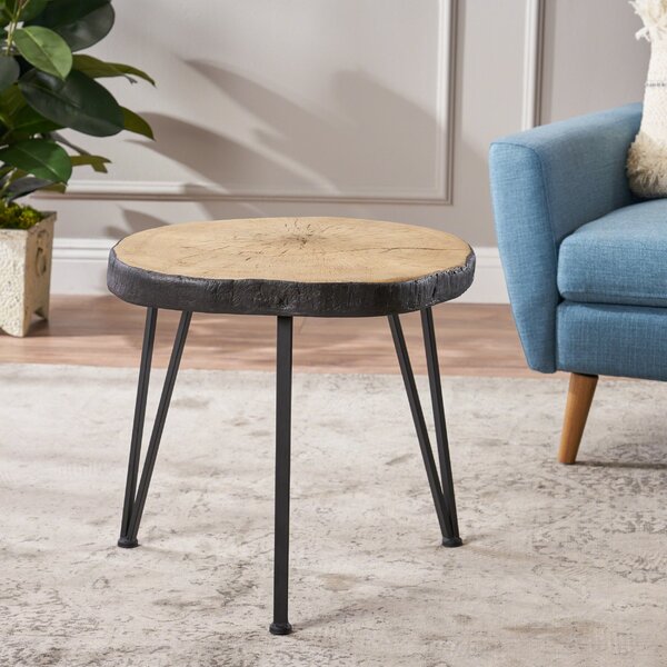 Overton Light Weight Concrete End Table By Union Rustic