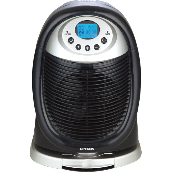 1,500 Watt Portable Electric Fan Compact Heater With Thermostat By Optimus