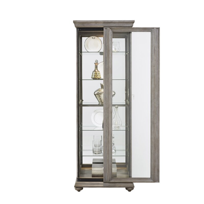 Tiano Lighted Curio Cabinet Reviews Birch Lane