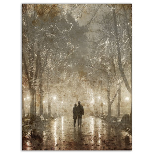 ROMANTIC ART PRINT Paris Romance by Kate Carrigan 28x28 Eiffel Tower Kiss Poster