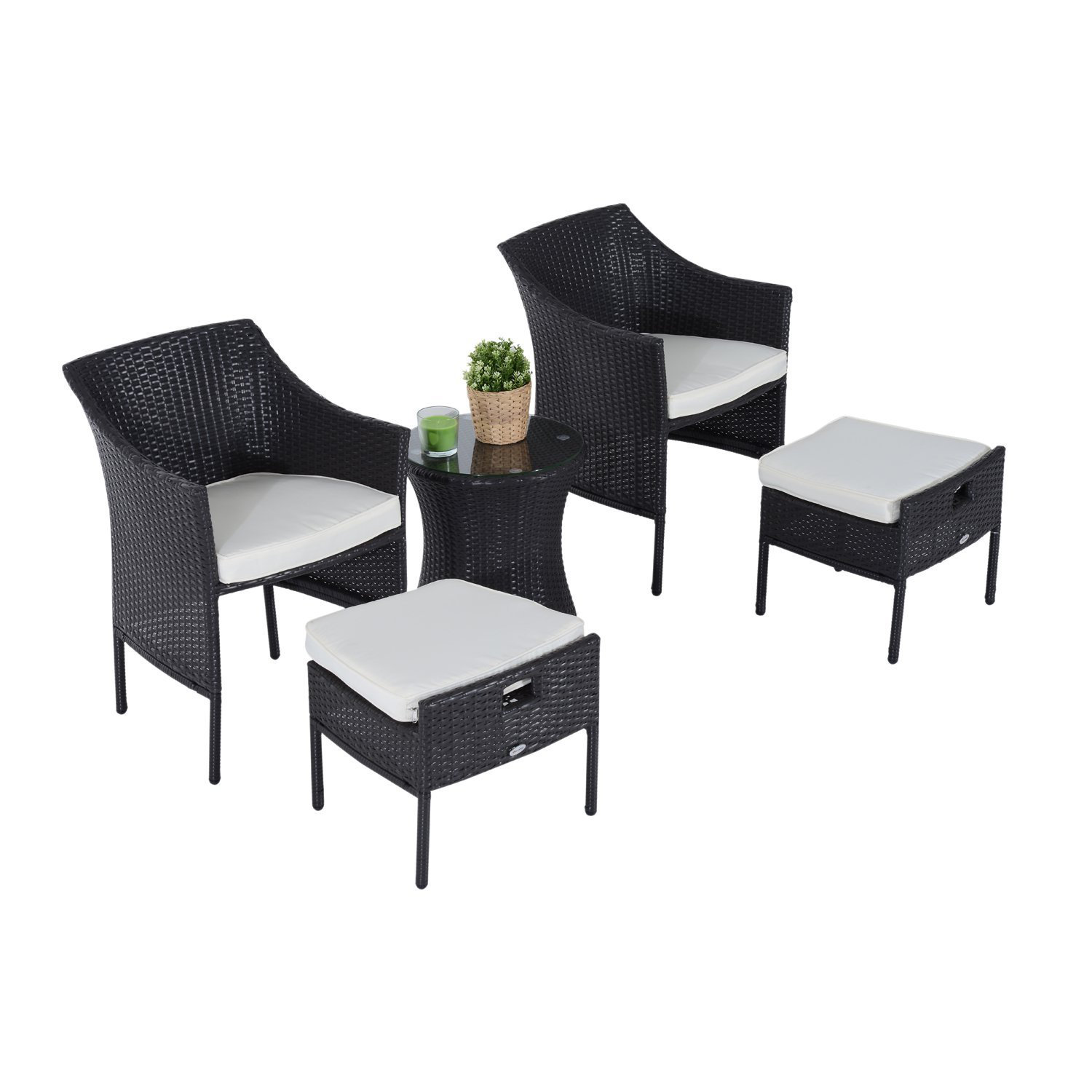 World Menagerie Odell Outdoor 5 Piece Rattan Conversation Set With World Menagerie Odell Outdoor 5 Piece Rattan Conversation Set With Cushions Wayfair