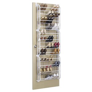 12-Tier 36 Pair Overdoor Shoe Organizer