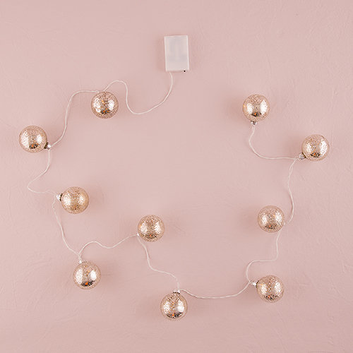 String of Lights with Mercury Glass Globes by Weddingstar