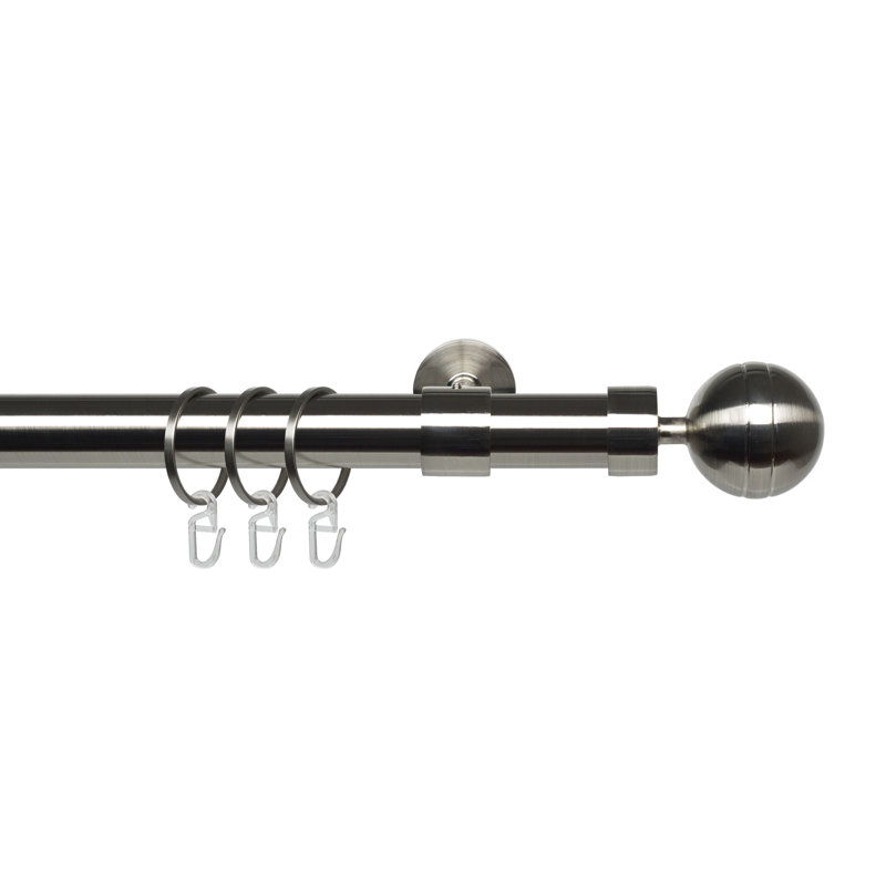 Symple Stuff Kugel Single Curtain Pole And Hardware Set Wayfair
