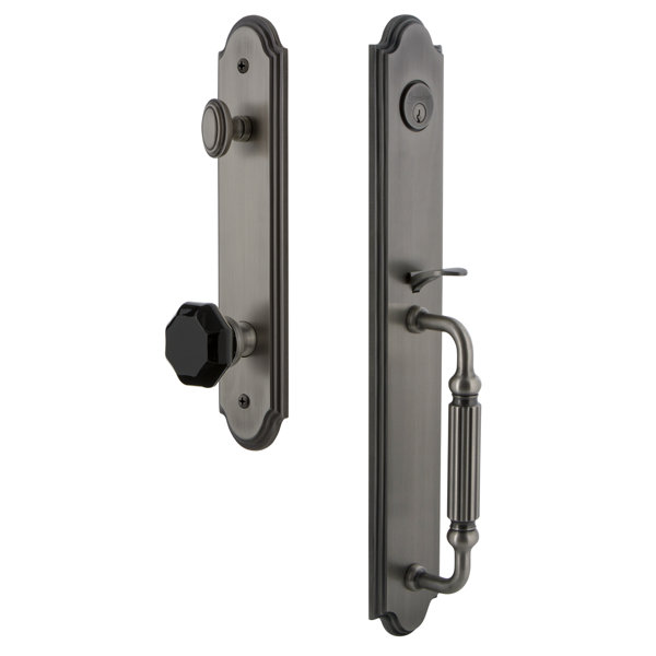 Arc Single Cylinder Handleset with F Grip and Lyon Knob by Grandeur