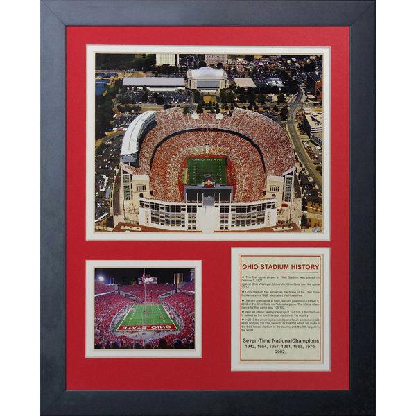 Ohio State Buckeyes Ohio Stadium Framed Memorabilia by Legends Never Die
