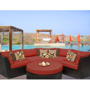 Barbados 4 Piece Sectional Seating Group with Cushion