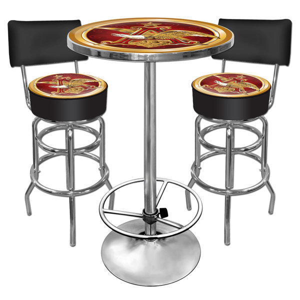 A and Eagle 3 Piece Pub Table Set by Trademark Global
