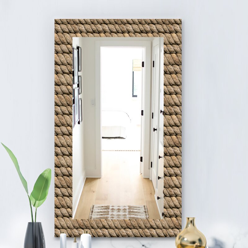 East Urban Home Hemp Rope Farmhouse Bathroom/Vanity Mirror | Wayfair