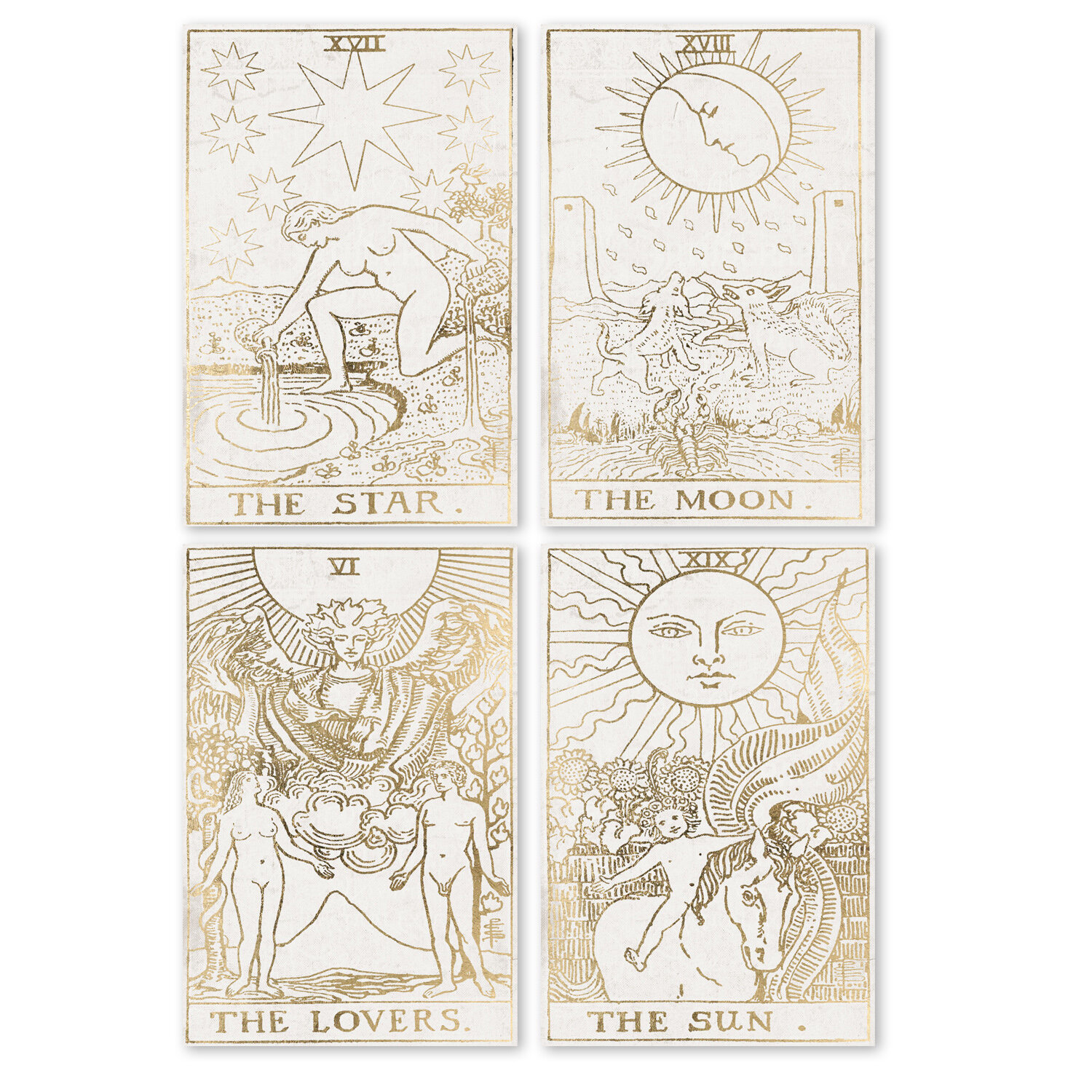 Full Sized /'The Sun Card/' canvas giclee print
