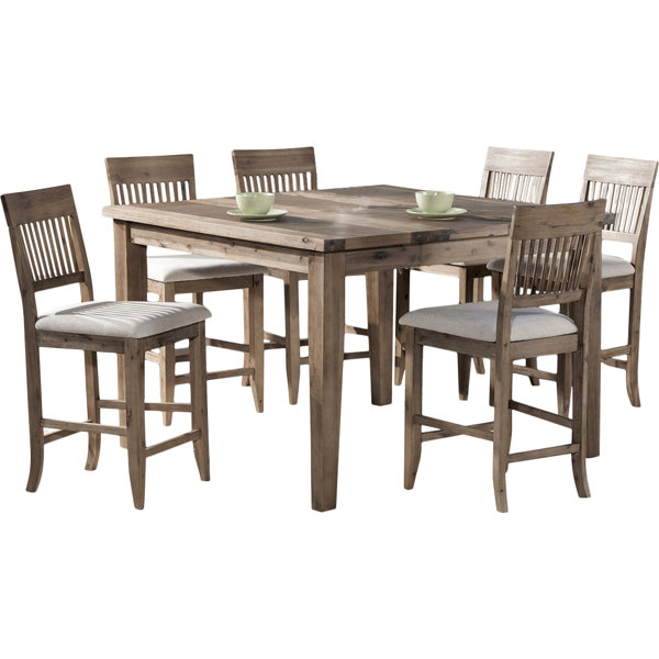 Centralia 7 Piece Extendable Solid Wood Dining Set By Highland Dunes Comparison