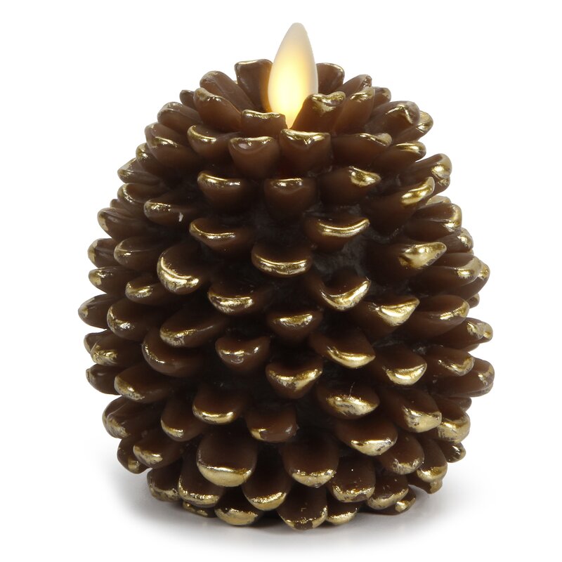 Luminara Pinecone Unscented Flameless Candle & Reviews | Wayfair