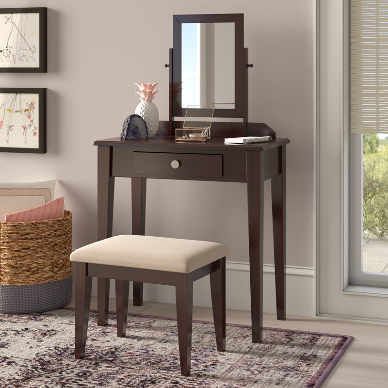 Andover Mills Mooney Vanity Set With Mirror Reviews Wayfair