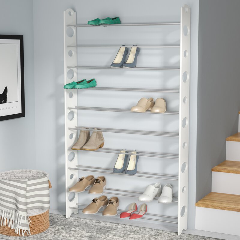 Rebrilliant 10-Tier 50 Pair Stackable Shoe Rack & Reviews