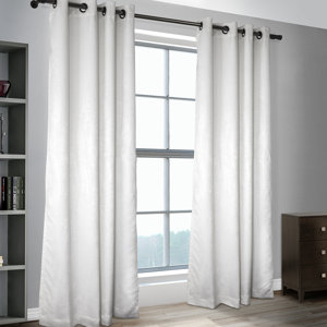 Calorafield Woven Solid Blackout Thermal Grommet Curtain Panels (Set of 2)