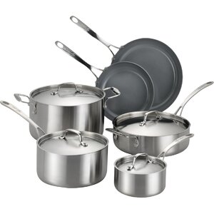 Axia 10 Piece Stainless Steel Cookware Set