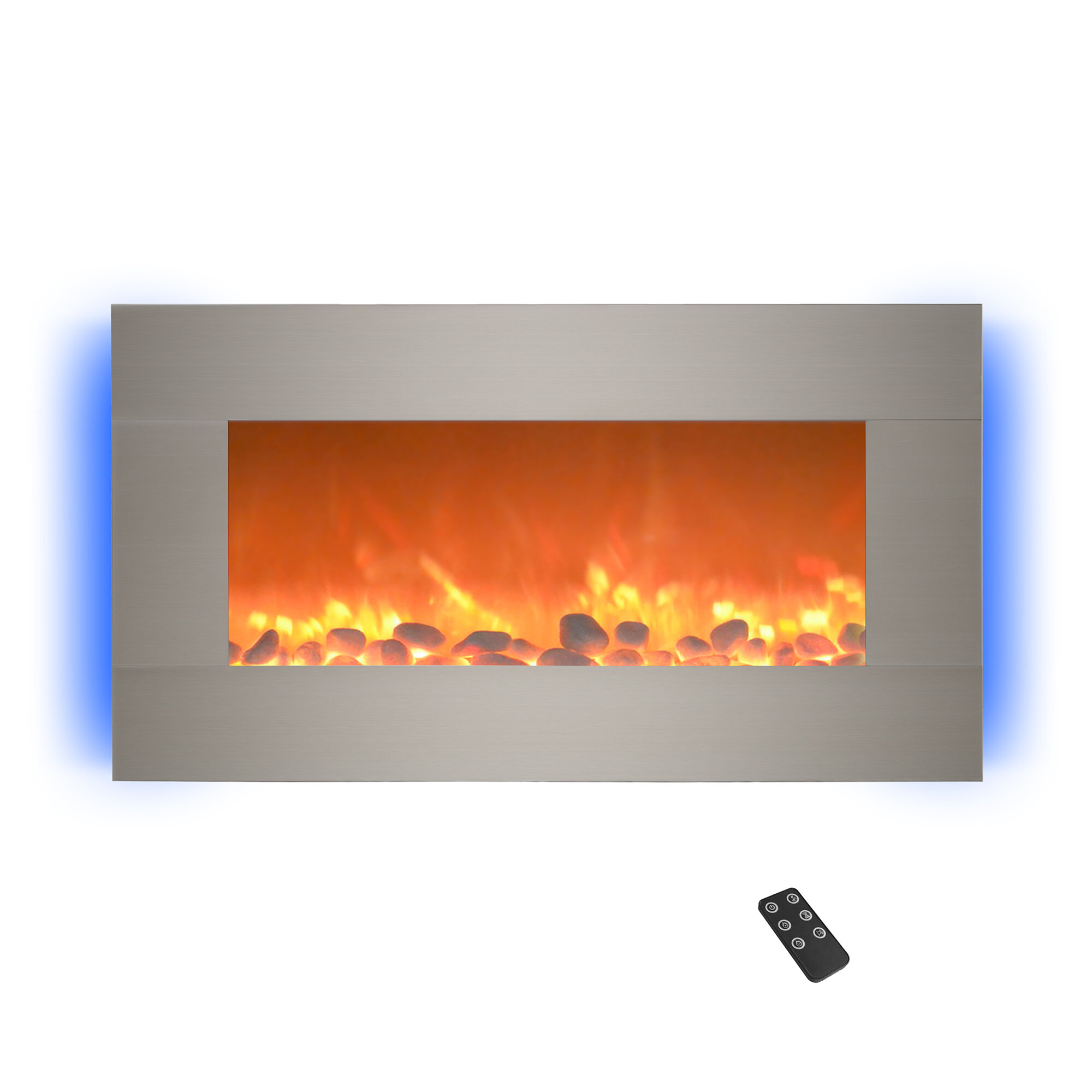 Orren Ellis Hyler Wall Mounted Electric Fireplace Reviews Wayfair